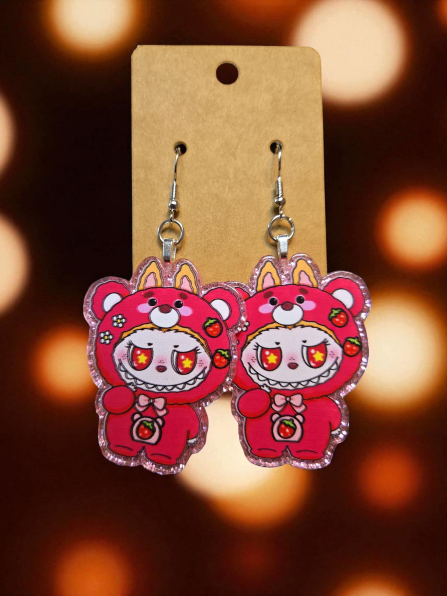 Labubu Bear Costume Earrings *handmade*