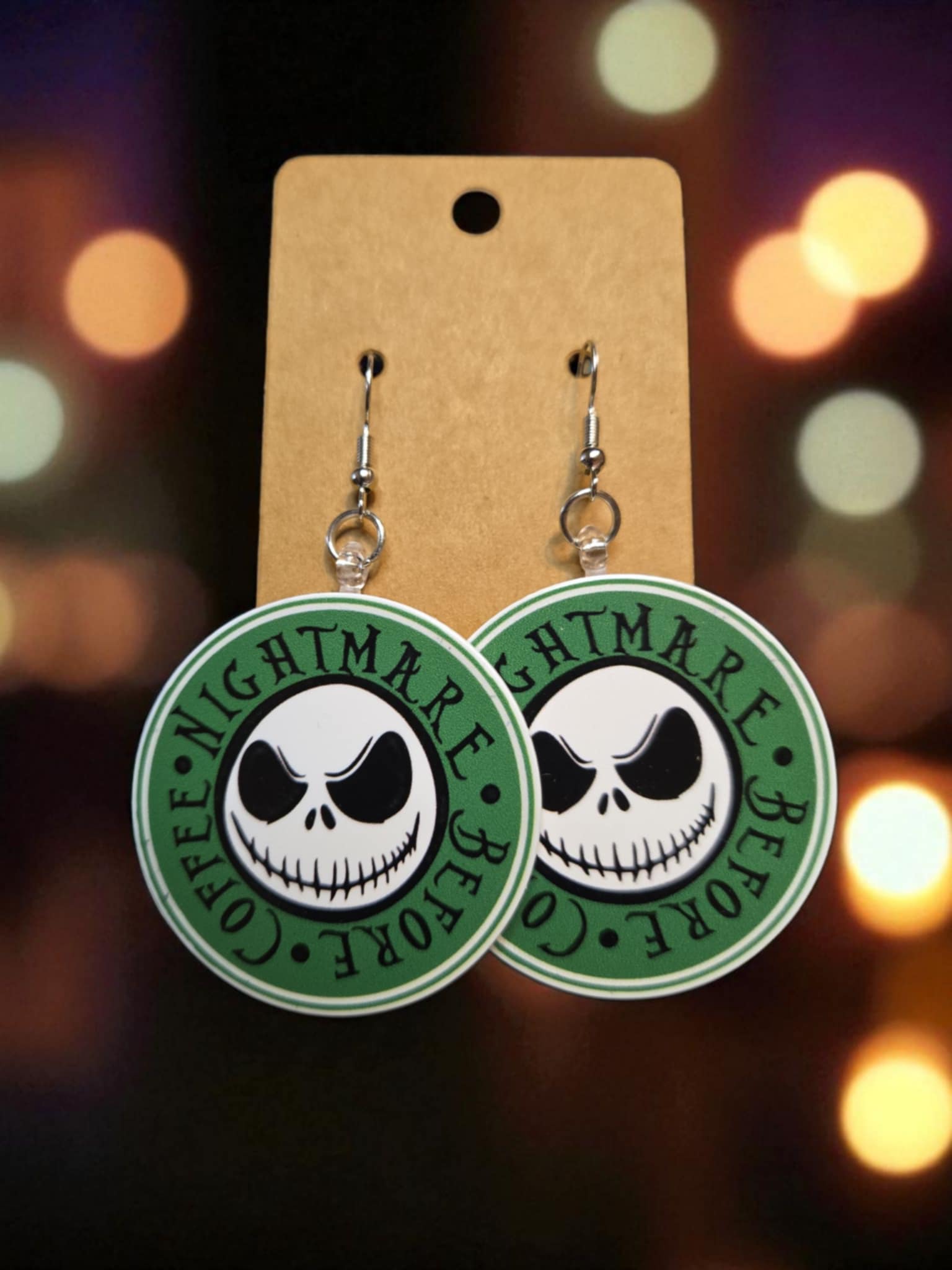 Jack NBC Coffee Earrings - Style 2 *handmade*