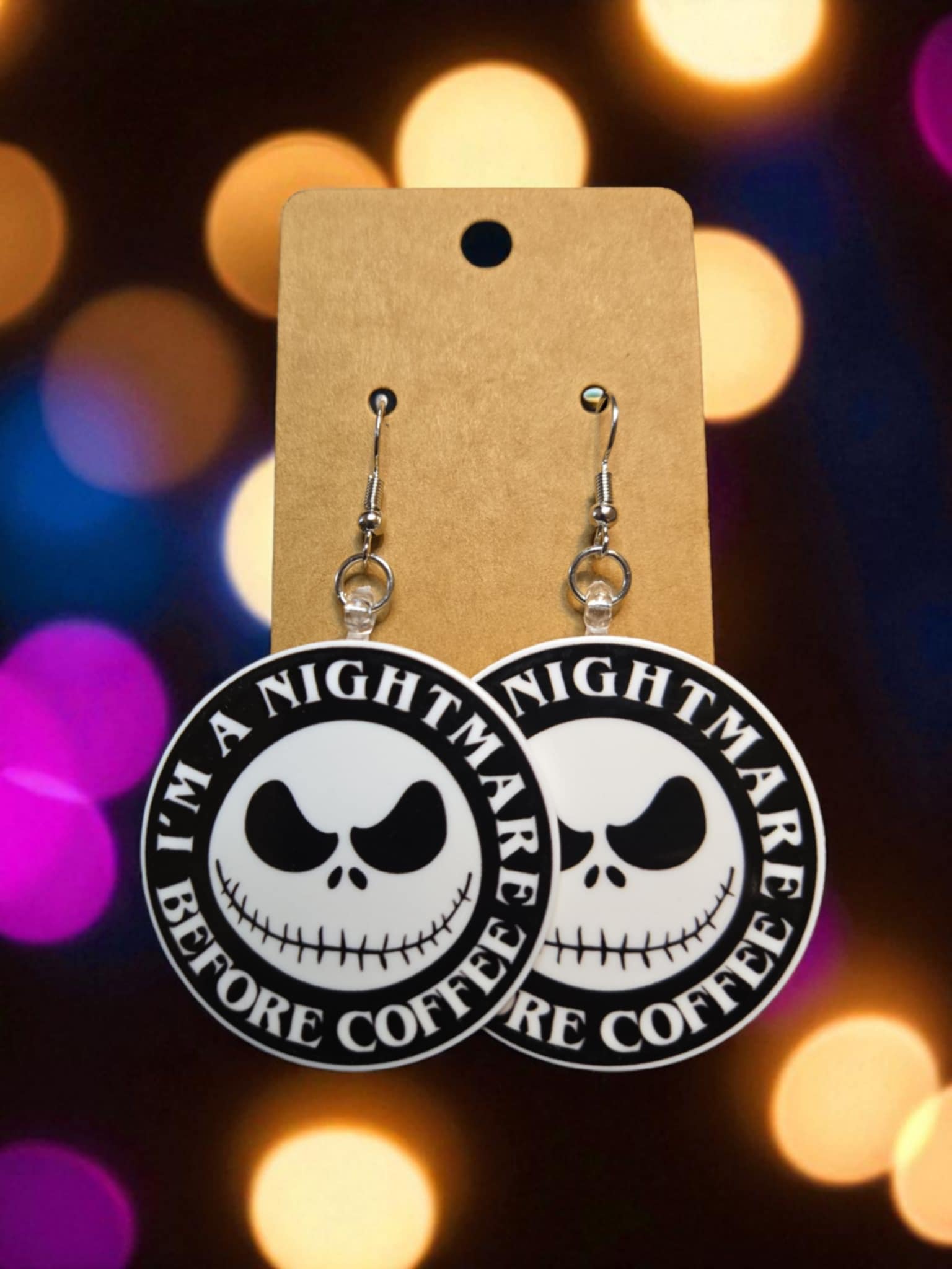 Jack NBC Coffee Earrings - Style 1 *handmade*